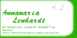annamaria lenhardt business card